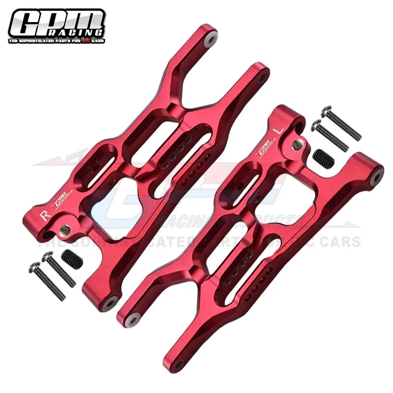 Brazos inferiores traseros de aluminio GPM para LOSI 1/10 Lasernut Tenacity Ultra 4 Rock LOS234017 LU4056 piezas de coche de Control remoto