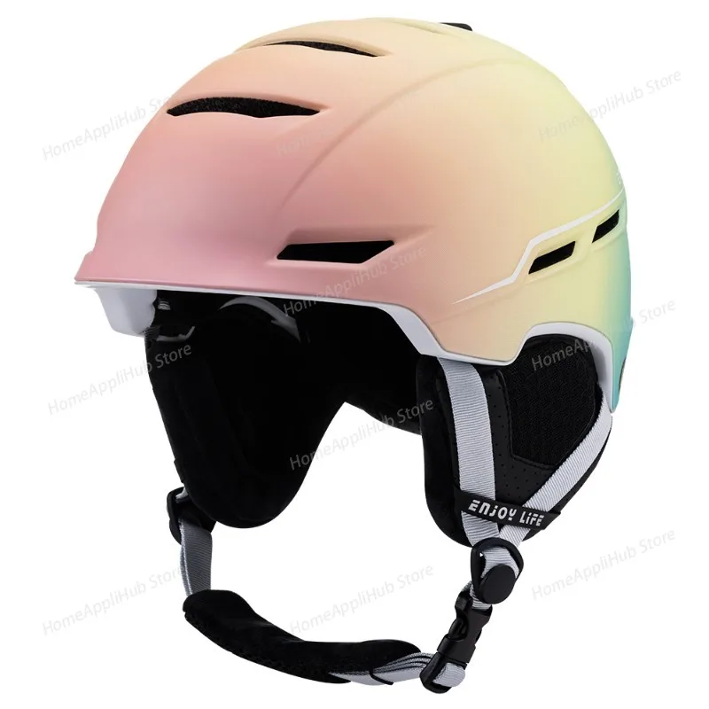 The New One-piece Formed Gradient Color Ski Helmet Is A Fashionable and Trendy Adult Ski Resort Warm Snow Helmet