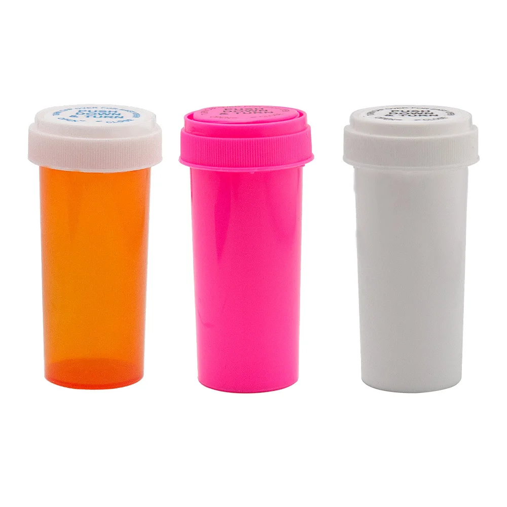 HORNET Portable Stash Jar 30 Dram Acrylic Push Down &Turn Vial Herb Container  Plastic Storage Pill Box