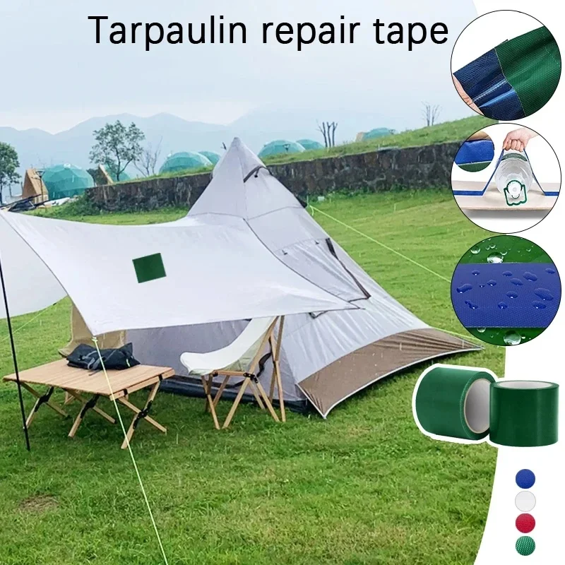 Canopies pano reparação lona fita alta vara lona fita forte à prova dwaterproof água rip stop remendo & tenda reparação fita