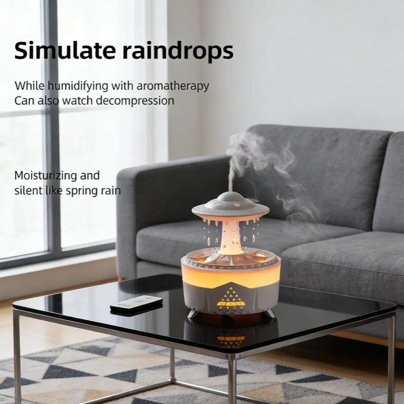 Creative UFO Aroma Diffuser Sprayer Air Humidifier with Water Mist Ring Works with Essential Oil Releases Fine Water Mists - view 3