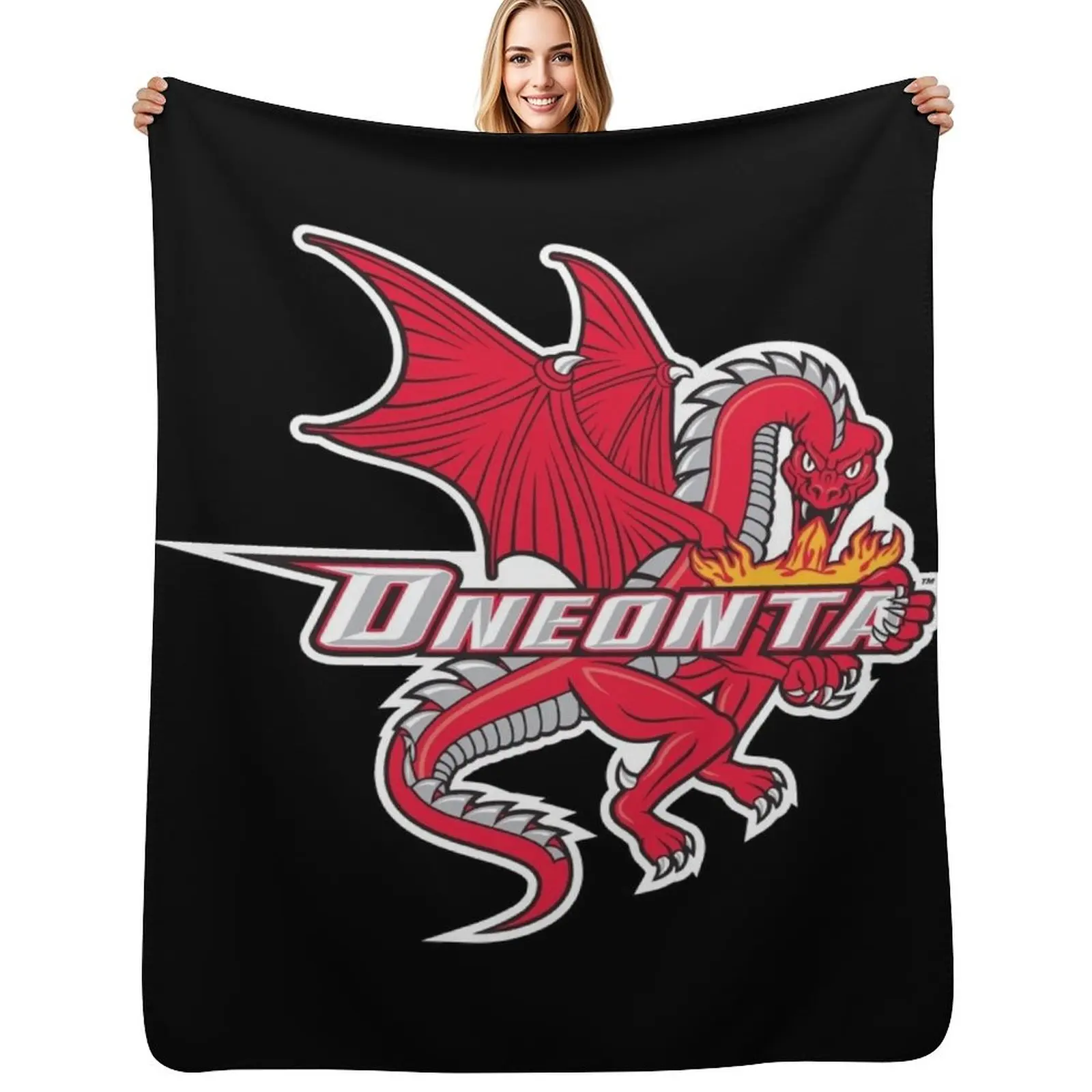 

SUNY Oneonta red dragons Throw Blanket Bed covers Giant Sofa for winter Luxury Thicken Blankets