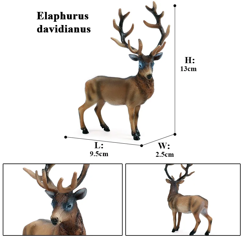 Oenux Mini Weihnachtsbäume Zeder Waldtiere Kuchendeckel Zubehör Fuchs Hirsch Kaninchen Eichhörnchen Antilope Modell Dekor Kinderspielzeug – Detail 8