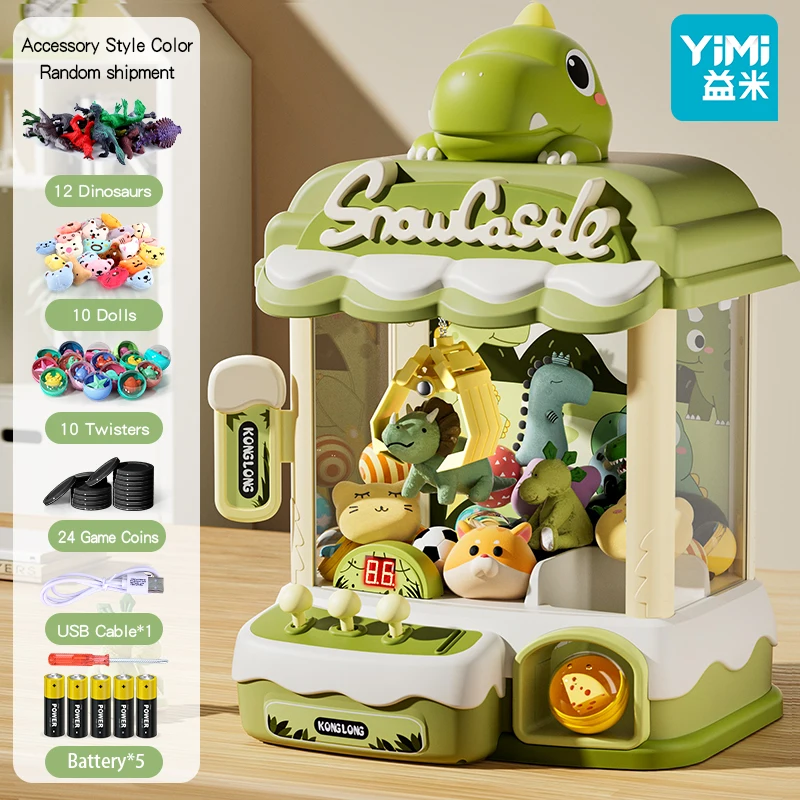 Dinosaur Claw Machine Large Doll Machines Toy Electronic Arcade Claw Game Dinosaur Gacha Machine Toys