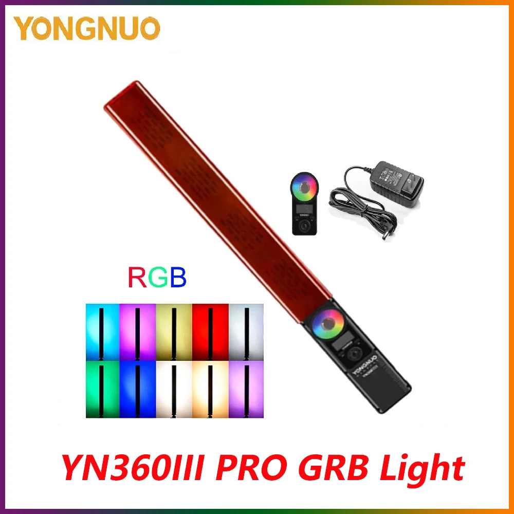 

Yongnuo YN360III YN360III PRO Lampu Video LED Genggam 3200K-5500K RGB Lampu Tongkat Es Warna-warni