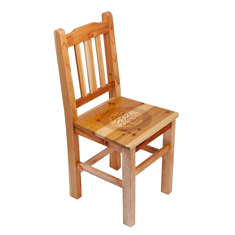 All wood back chair household stool adult solid wood bench restaurant  shoe changing stool wood square stool dancing low st