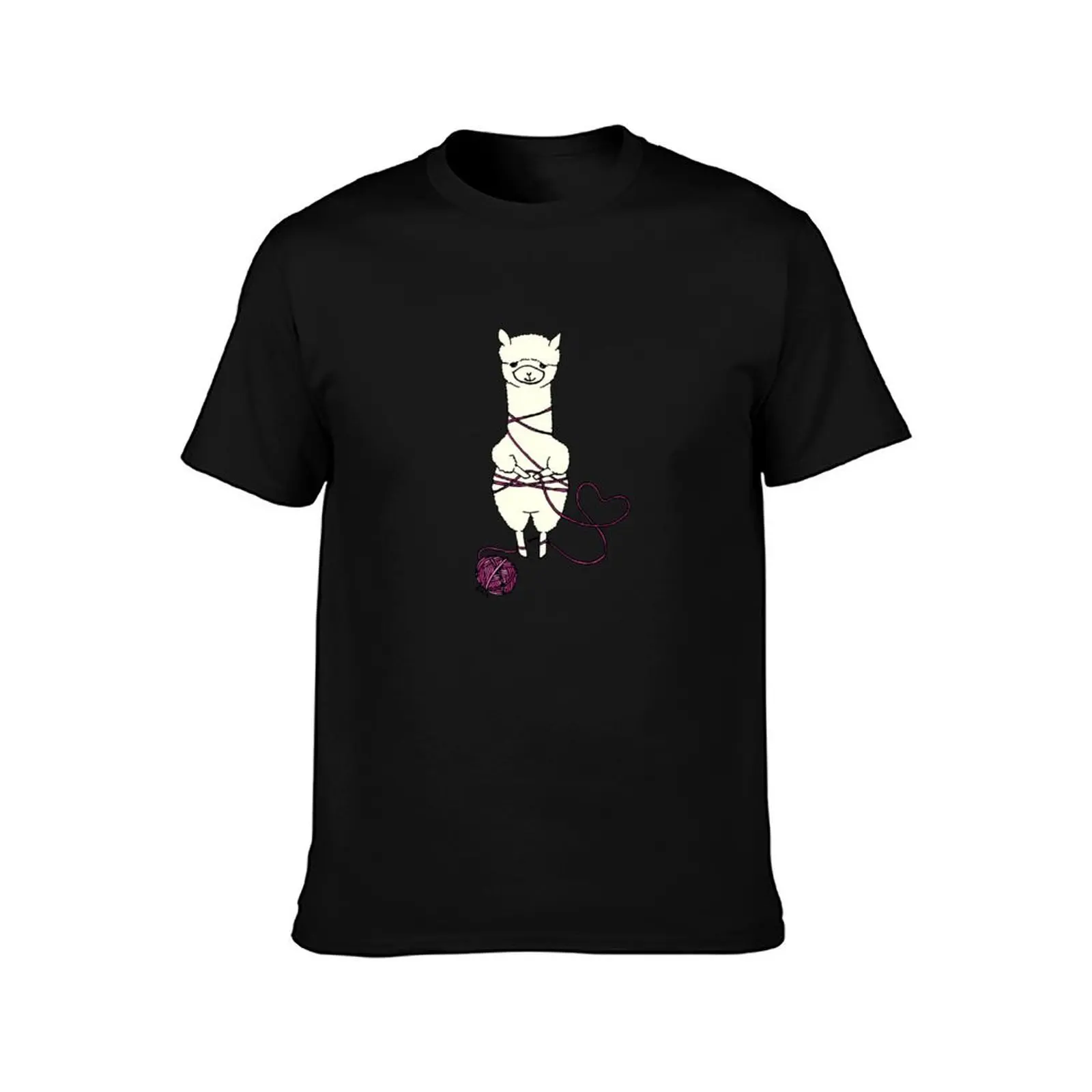 alpaca tied up T-Shirt man t shirts for men T-Shirt