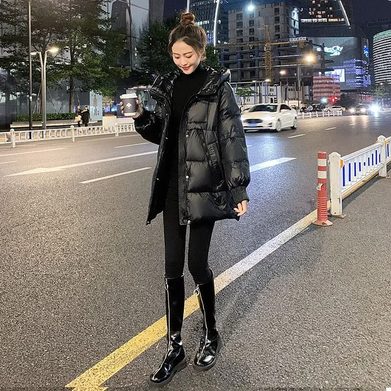 2024 New Women Down Cotton Coat Winter Jacket Female Medium Style Parkas Loose and Slim Outwear Large Size Overcoat