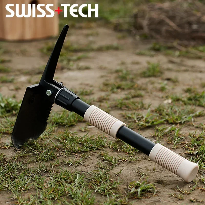 Imagem -04 - Swiss Tech-pá Dobrável com Estojo Multi-ferramenta Serra de Madeira Acampamento ao ar Livre Sobrevivência Equipamento Automotivo