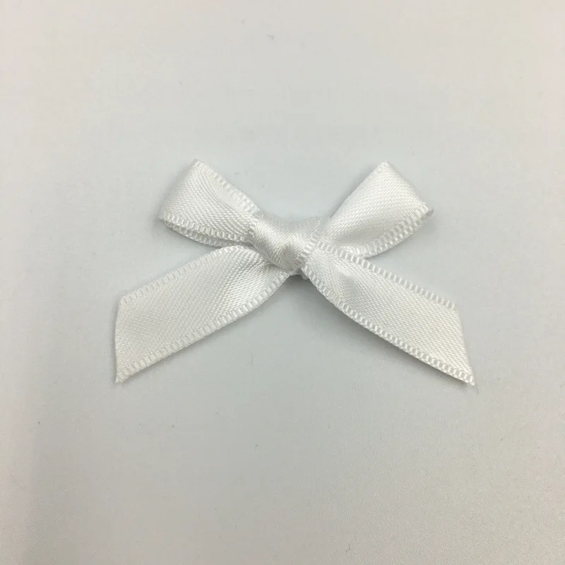 100Pcs Ribbon Bows Small Size Satin Ribbon Bow Flower DIY Handwork Appliques Clothing Accessories Party Decoration Bows