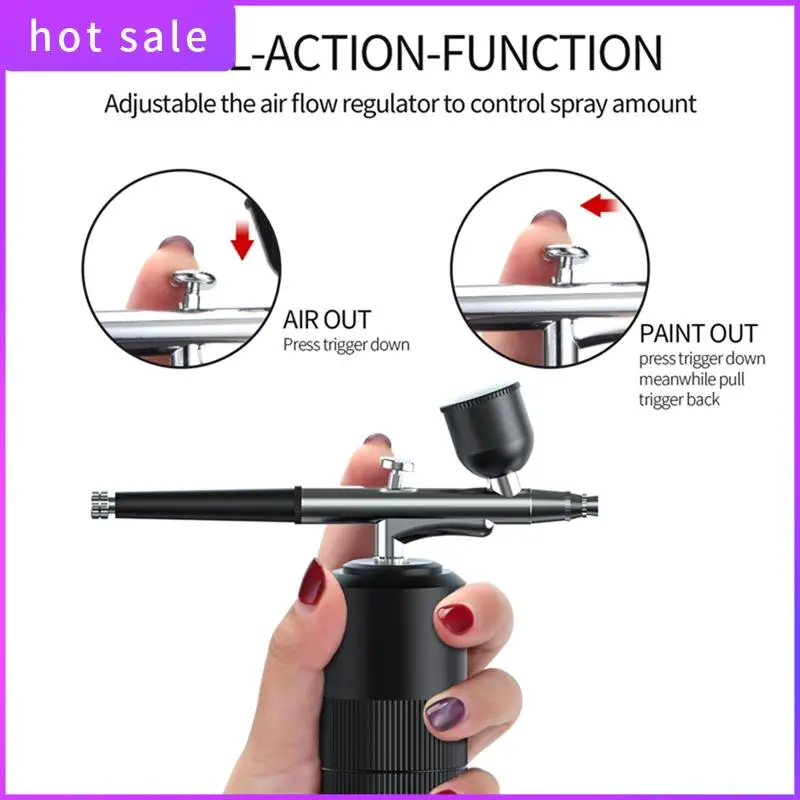 

HGSW-Portable Rechargeable Wireless Airbrush With Compressor Double Action Spray Tools For Face Beauty Nail Art Tattoo