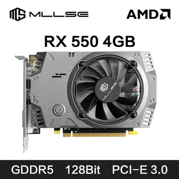 MLLSE AMD RX 550 4GB Graphics Card GDDR5 DVI DVI HDMI DP PCI-E 3.0 Radeon GPU Rx 550 Gaming Video Card Placa De Video