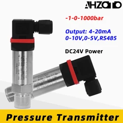Pressure Transmitter Water Oil Fuel Gas Air M20*1.5 DC24V 4-20mA 0-10V RS485 Optional Stainless Steel Pressure Transducer Sensor