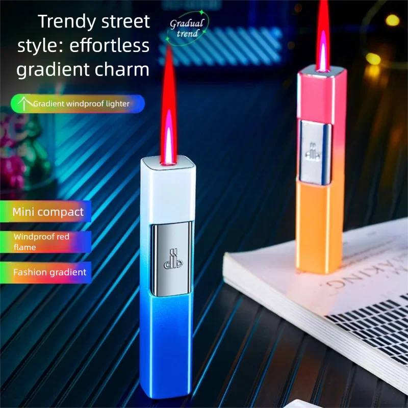 Give your boyfriend a Valentine's Day gift, windproof lighter, inflatable pink gradient cartoon personality
