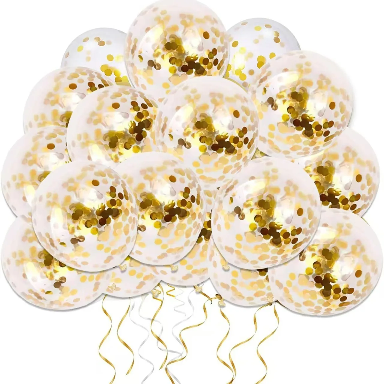 10/20/30pcs 12-Inch Latex Balloons Transparent Sequin Birthday Wedding Party Decoration Props Clear Shiny Balloon for Events