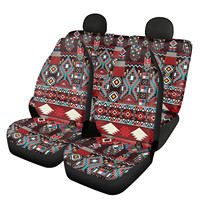 INSTANTARTS Tribal Aztec Indians American Set of  4 Car Seat Covers Front Back Bucket Seat Cover Protector Covers  Durable 2022