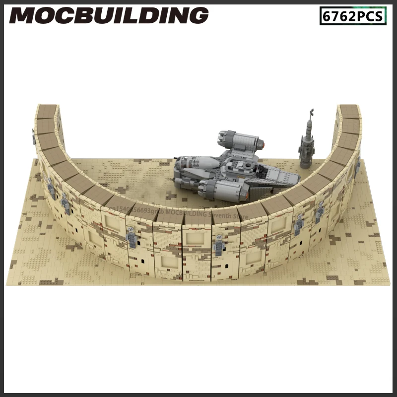 MOC Build Blocks UCS Space Movie Series Scene Hangar Display DIY Assembly Bricks Collection Toys Creative Ideas Christmas Gifits