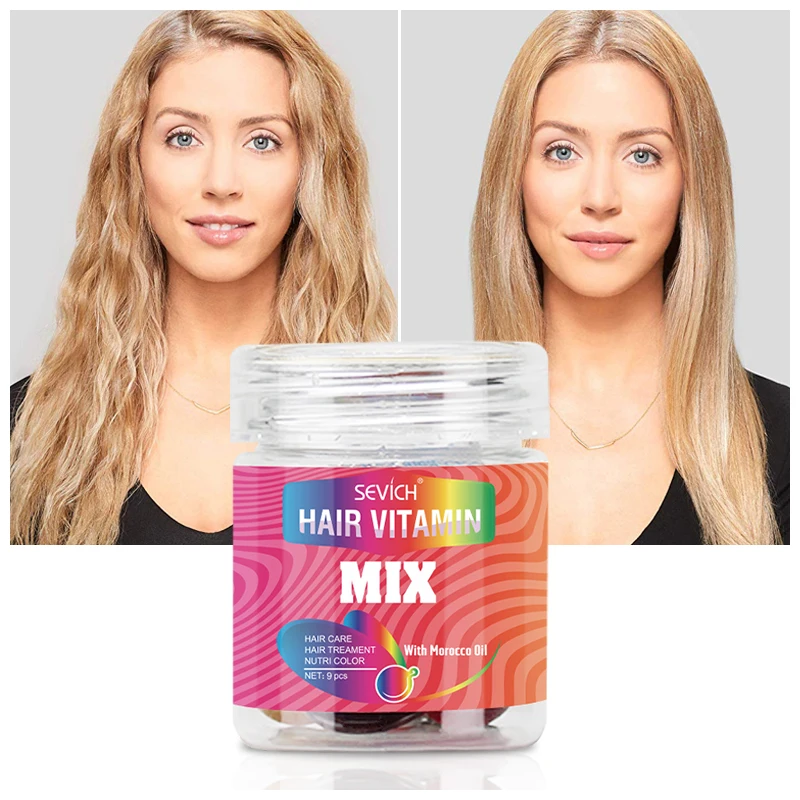 12 Colors Hair Vitamin Capsules Keratin Complex Oil Hair Serum Repair Damaged Hair Anti-Loss Moroccan Oil Hair Mask Hair Care