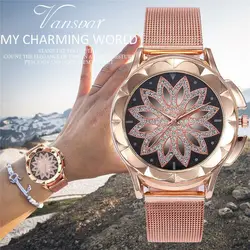 Casual Women Alloy Diamond Stainless Steel Crystal Simple Watch Gift Femme