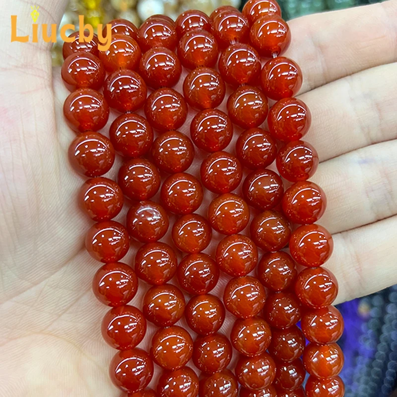 Natural Stone A+ Red agate Beads For Jewelry Making DIY Women's Accessories Earrings Bracelet Crafts 15