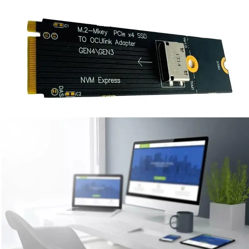 F3KE Mainboard M.2 M chave Porta NVME para ocul SFF 8612 Conversor porta para 2,5 polegadas NVME U.2 (SFF 8639) SSD