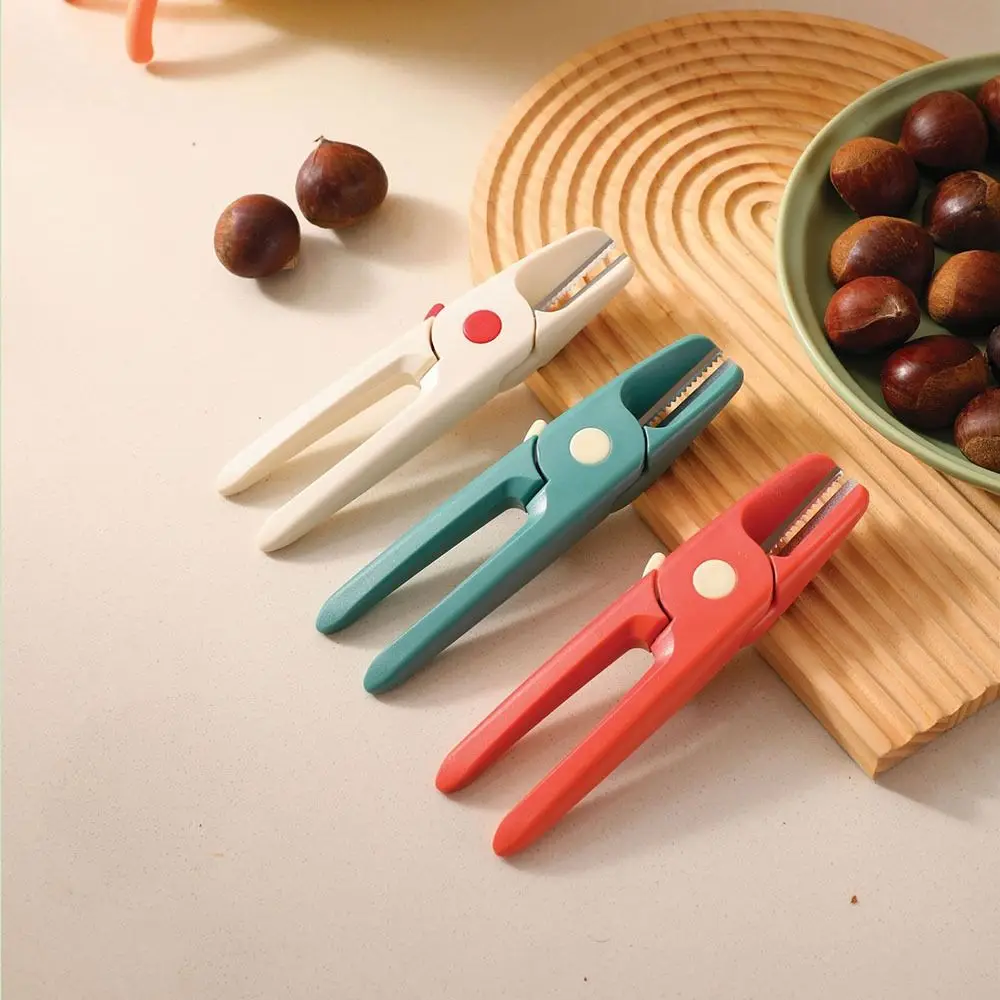 Stainless Steel Chestnut Sheller Ergonomic Handle Labor-saving Chestnut Clip Non-slip Easy To Clean Walnut Opener Nut Processing