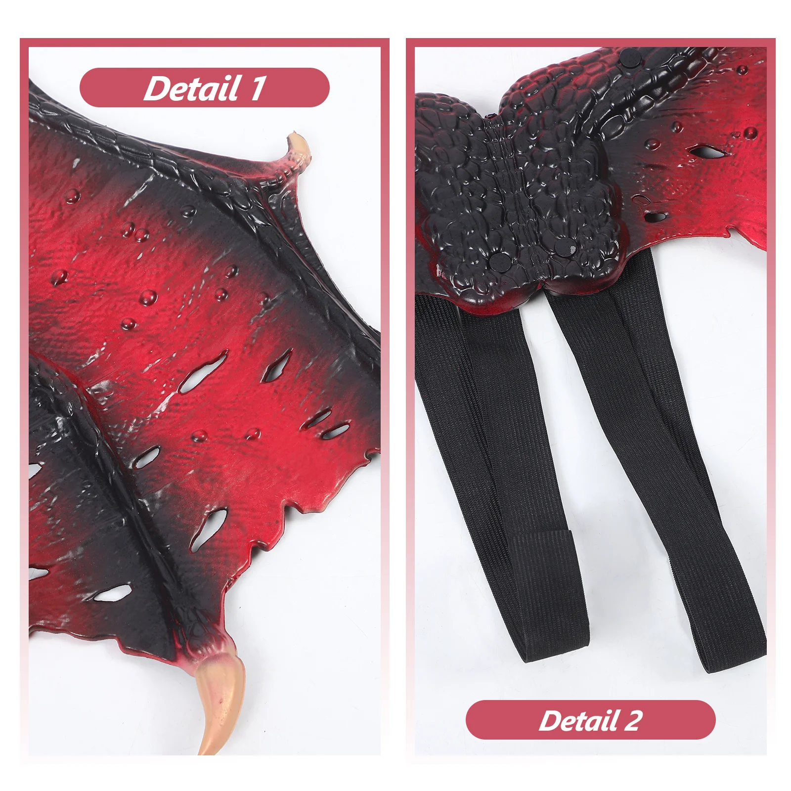 

Devil Wing Prop Lightweight Strap Cosplay Costume Wing for Halloween Party Stage Accessory Halloween Costume Prop