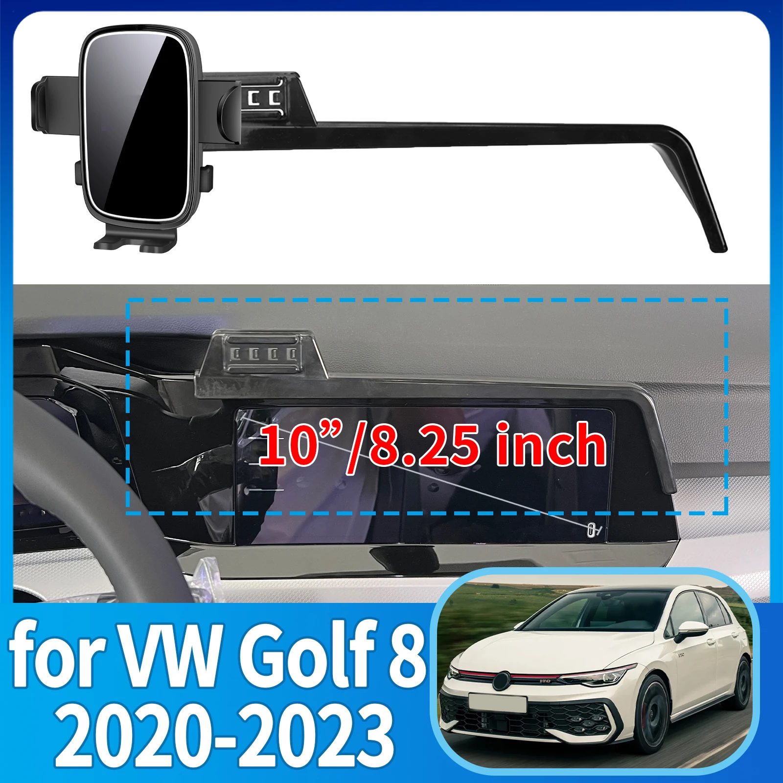 يصلح لشركة فولكس فاجن جولف 8 MK8 2020 2021 2022 2023 حامل هاتف ، لوحة القيادة شاشة جبل قوس سهلة التركيب اكسسوارات السيارات #1