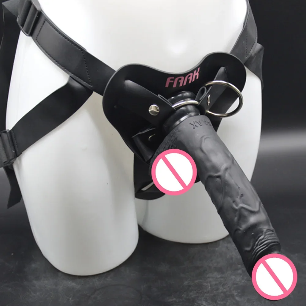 Realistic Dildo Wearable Leather Pants Fake Penis Female Masturbation Dildo for Anal Adult Toys Suction Cup Big Dick Butt Plug