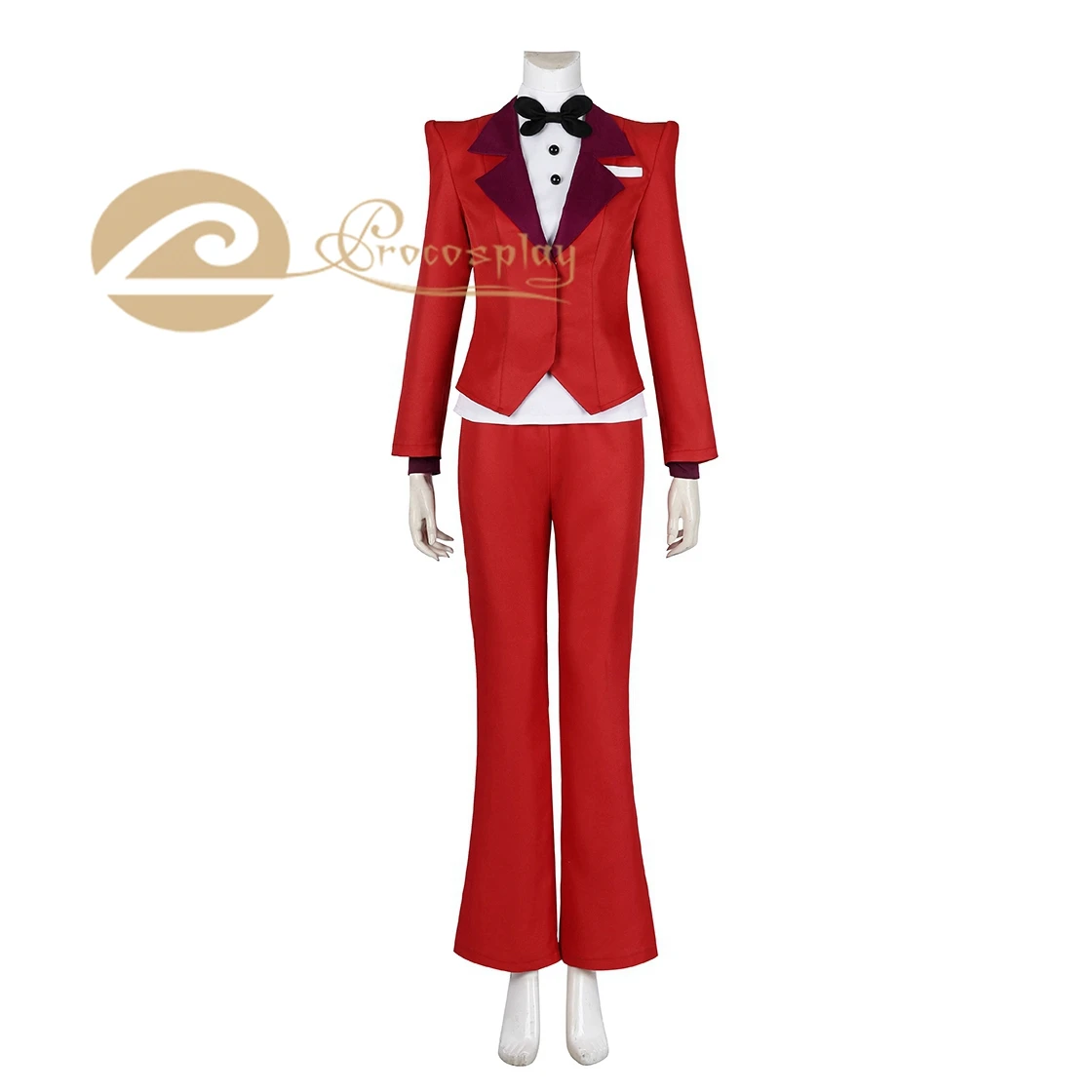 

Charlie Morningstar Cosplay Costume Anime Women Red Suit Uniform for Halloween Party C08951