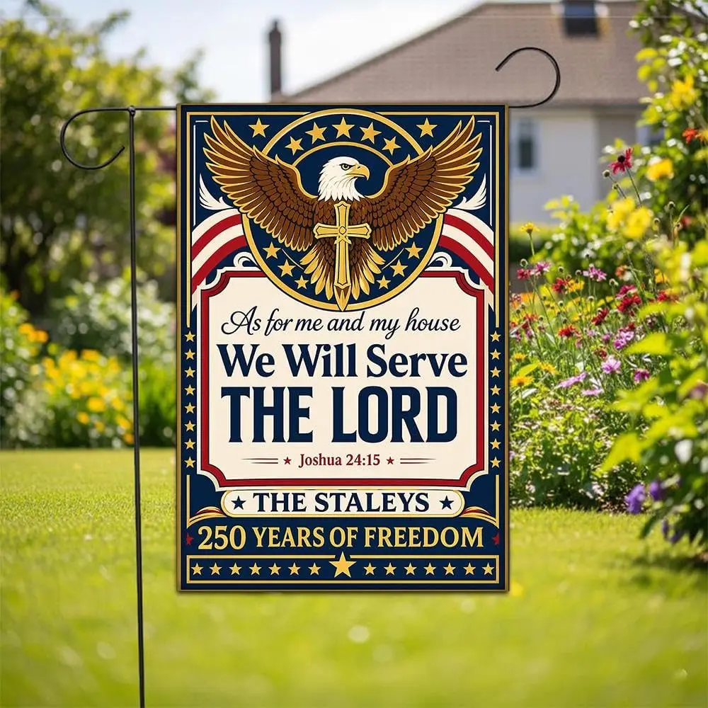 Personalized Christian Garden Flag Bible Verse Scripture Religious Faith Welcome Yard Outdoor Decor Banner Cross Floral Sign aaz