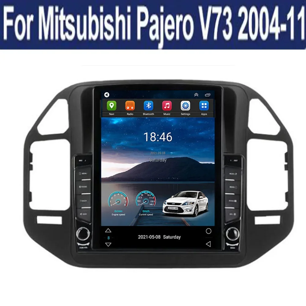 9.7'' Car For Mitsubishi Pajero 3 V60 V68 V73 1999 - 2011 Android 14 Tesla Style Android Car Stereo Radio Carplay GPS Navigatio