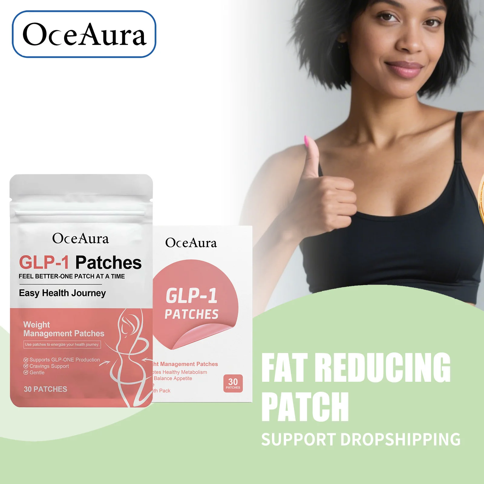 GLP 1 Patches for Weight Loss Dissolve Cellulite Inhibitor Regulate Appetite Accelerate Metabolism Burning Fat Reducing Stickers