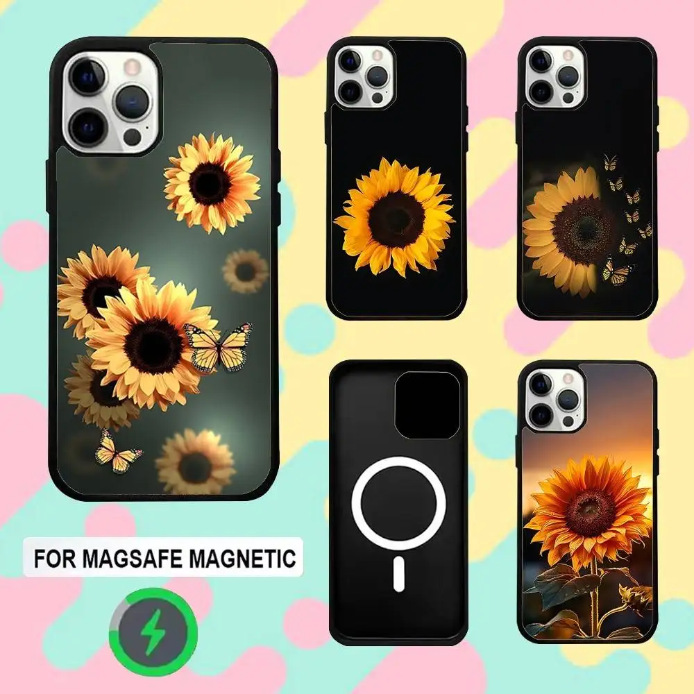 

Beautiful S-Sunflower Phone Case For iPhone 16e,16,15,14,13,12,11,Plus,Pro,Max,Mini Magsafe Magnetic Wireless Charging