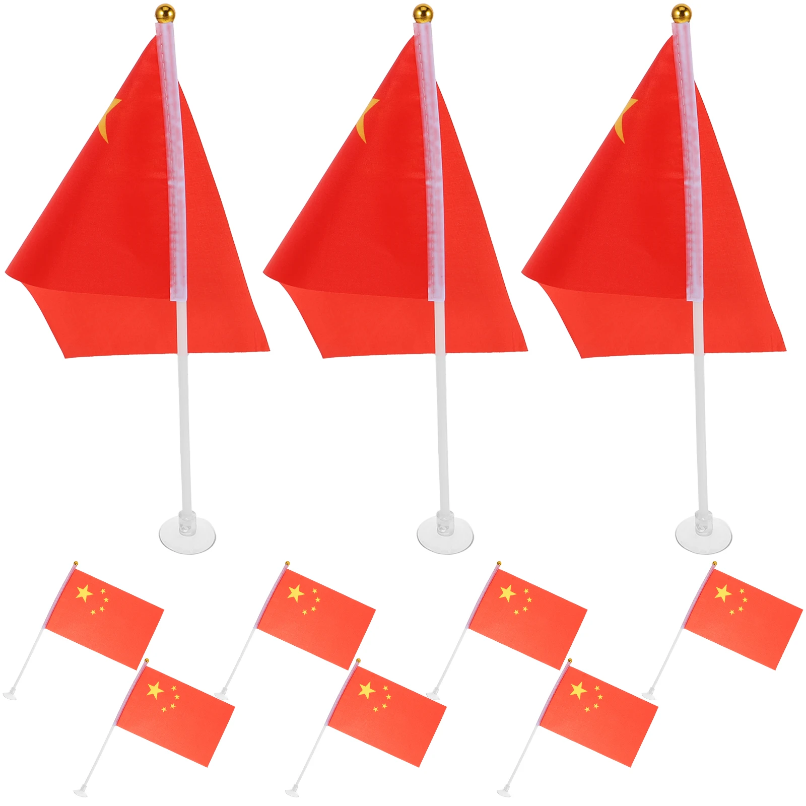 

15Pcs Plastic Suction Flagpoles Set White Portable Stable Car Flagpoles Replacements for Window Flag Fittings Outdoor Use