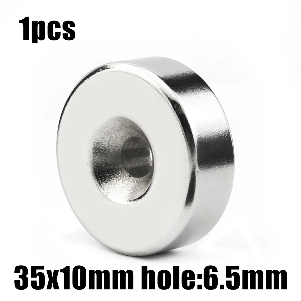 

1pcs 35x10mm Hole: 6mm super Strong Round Neodymium Countersunk Ring Magnets Rare Earth N35