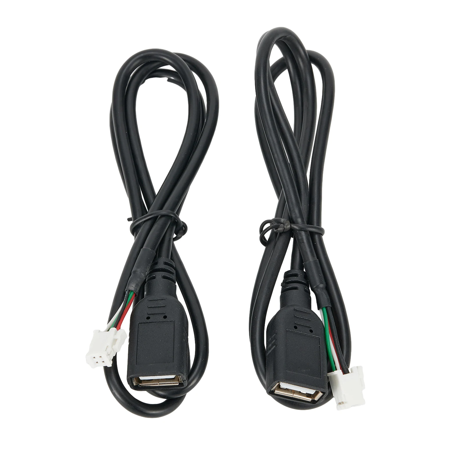 

Extension Cable Car USB Adapter Car USB Cable Adapter 2pcs Wear-resistance Black Connector Extension 4Pin & 6Pin