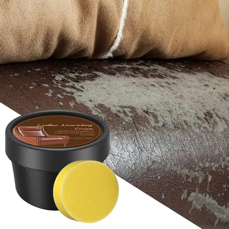 50g Leather Maintenance Cream Leather Restorer For Leather Clothes Pants Bags Car Seat Polishing Nourishment Leather Conditioner