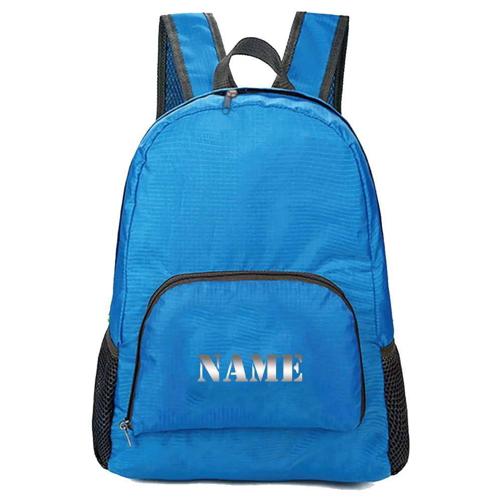 اسم مخصص حقيبة ظهر قابلة للطي سعة كبيرة السفر حقيبة التسلق التخييم تخزين حقيبة عادية المشي لمسافات طويلة حقائب رياضية بسحاب #3