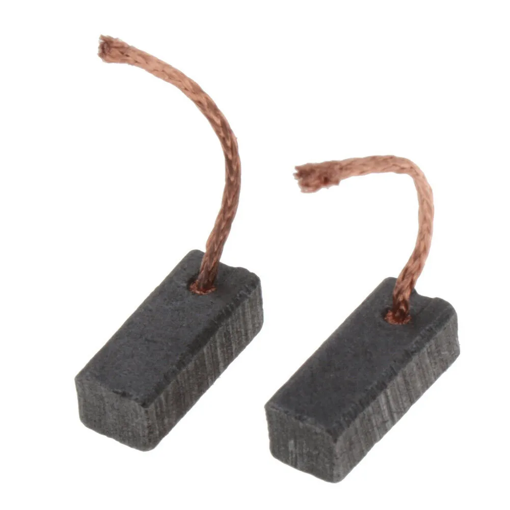 Carbon Brushes Wire Leads Generator Motor Brush 2Pcs 7x8x19mm For Electric Motor Replacement Graphite Copper Spare Graphite