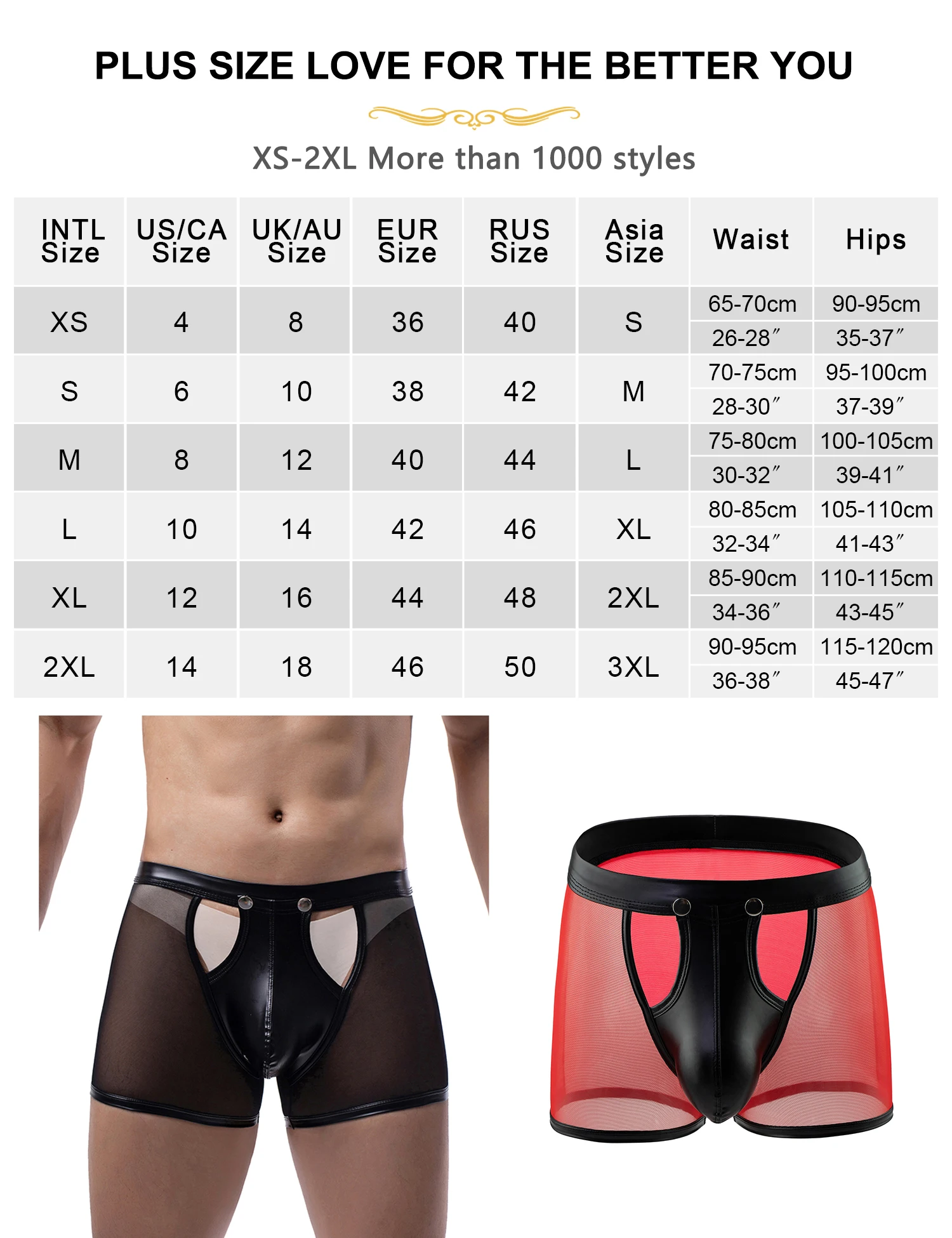 Ohyeahlady Men's Sexy Black Faux Leather Underwear Low Waist Boxer Crotch Openable Brief Breathable See Through Sheer Mesh Panty