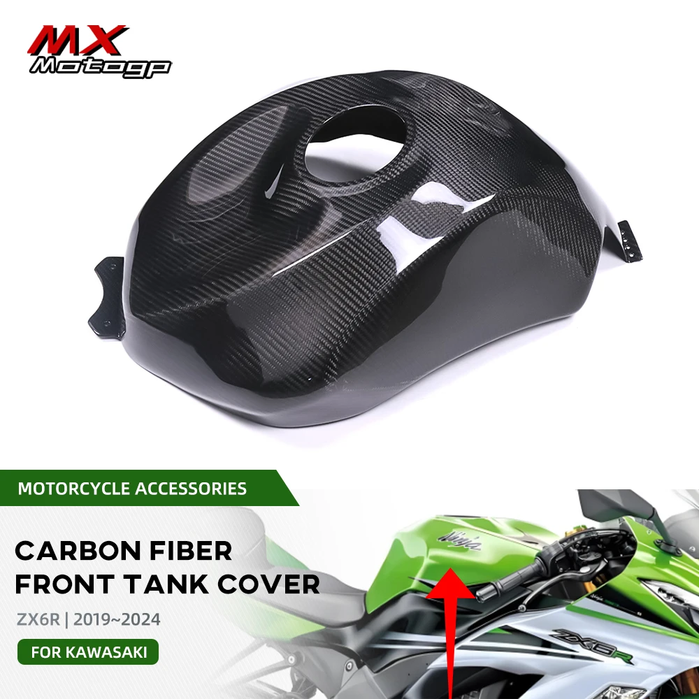 For KAWASAKI ZX6R ZX 6R 636 2019-2023 2024 Carbon Fiber Full Front Tank Cover Protector Motorcycle Accessories Fairng Kits