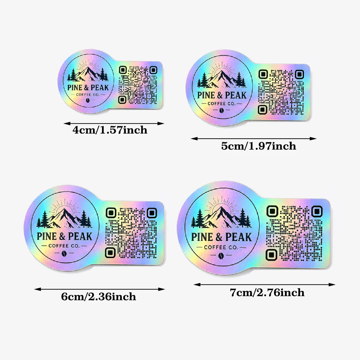 Custom laser QR code stickers, customizable with logo and QR code, to uniquely showcase product advantages, can be used as product sealing stickers