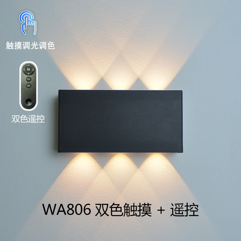 Afstandsbediening Wandlamp Touch Dimmen Wandlampen Type-C Opladen Nachtlampje Nachtkastje Trap Hoek Decor 3 Kleuren 5200 mAh