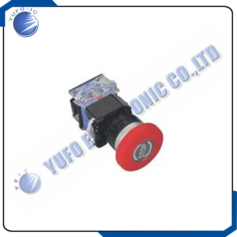 Free Shipping One Lot 1X Emergency Stop Self-locking Switch Push Button LA38-11ZS STOP Silver Point AK