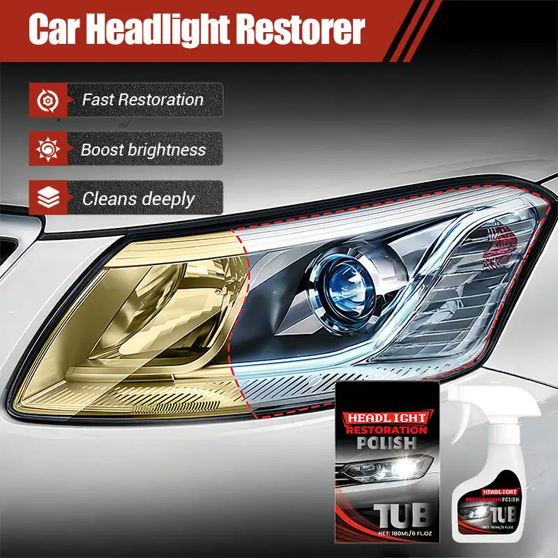 

Car Headlight Restoration Polishing Kits Headlamp Scratch Remover Repair Cleaning Paste Remove Oxidation Headlight Polish Liquid