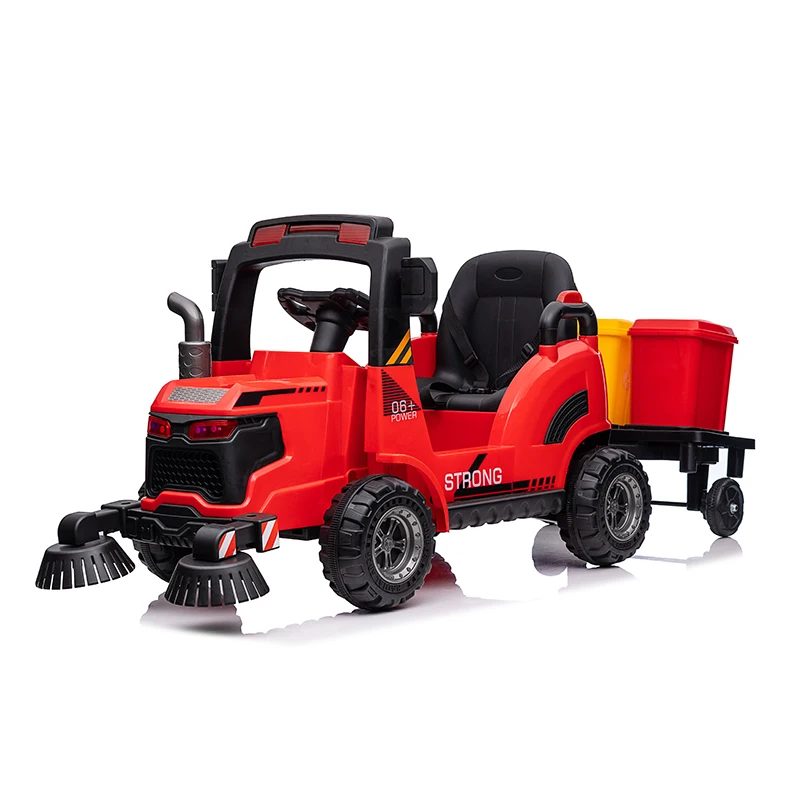 WDWH102 Electric Kids Ride On Car 12V Baby Road Sweeper With Cleaning Disc Rotary Switch
