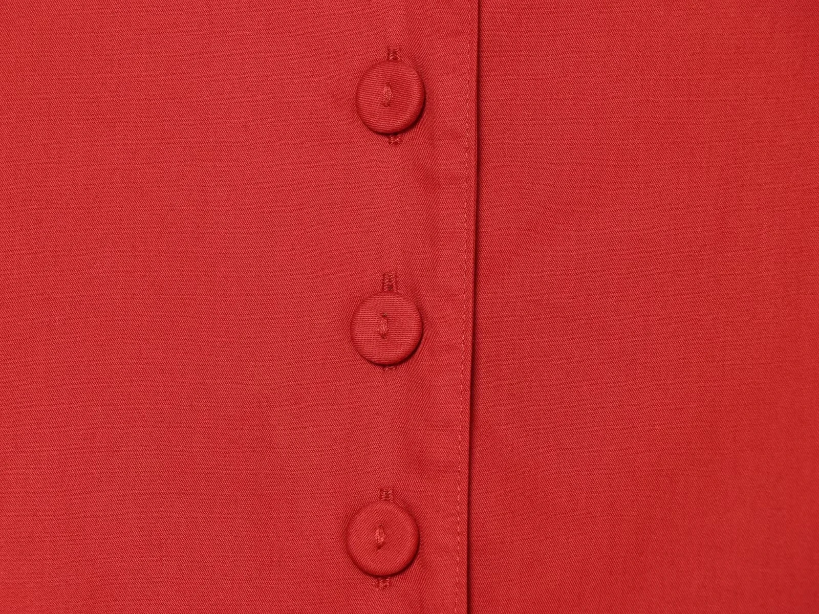 KONDALA Vintage Lässiger Chic Damenmantel in Rot mit Umlegekragen, Einreihig, Langarm, Gerade Geschnitten, Modischer Mantel 2026 – Detail 9