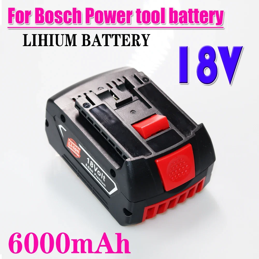 100% Original 18V 6.0Ah Rechargeable Lithium Ion Battery for Bosch 18V 6.0A Backup Battery Portable Replacement BAT609