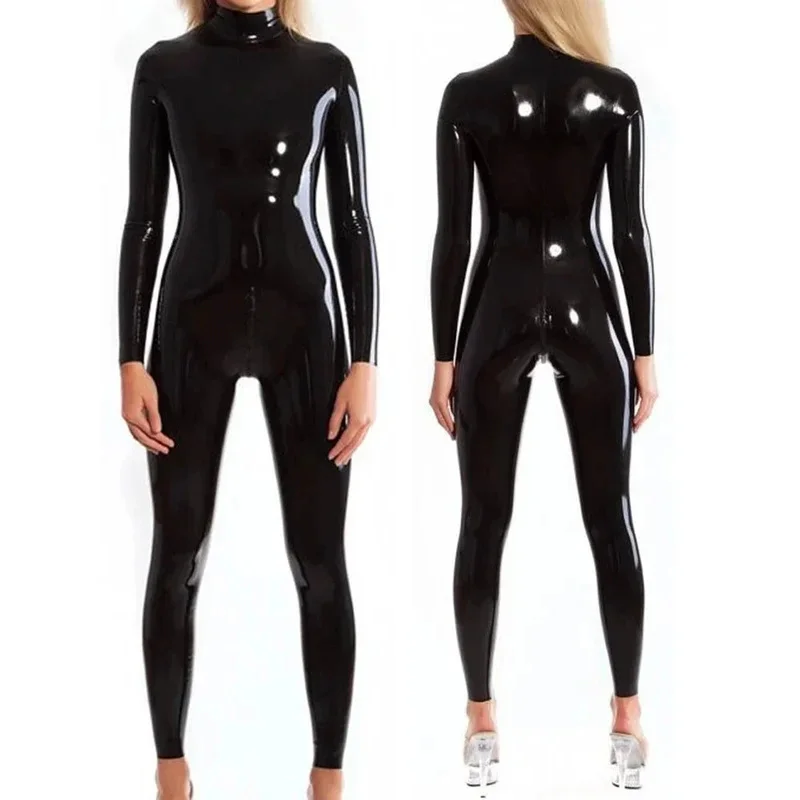 Unisex Latex Jumpsuit Tailor Stockings Black Monkey Ammonia Catsuit for Men and Women 14 Colors